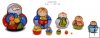 Santa family nesting dolls 10 pc