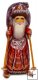 Hand Carved Santa Skiing ~8"