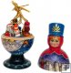 Babushka Doll "White Troika" for Christmas Tree Decoration