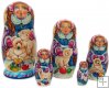 Snow Maiden and Polar Bears 5 pce nesting dolls