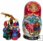 Babushka Doll "Winter fun" for Christmas Tree Decoration