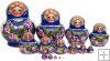 Floral Matryoshka in Blue 15 pc Floral Matryoshka in Blue 15 pc