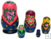 Basket full of mushrooms 5 pc babushka dolls