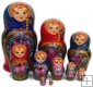 "Zhostovo" large colourful 10 pc nesting dolls