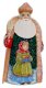 Hand carved Santa with a Girl